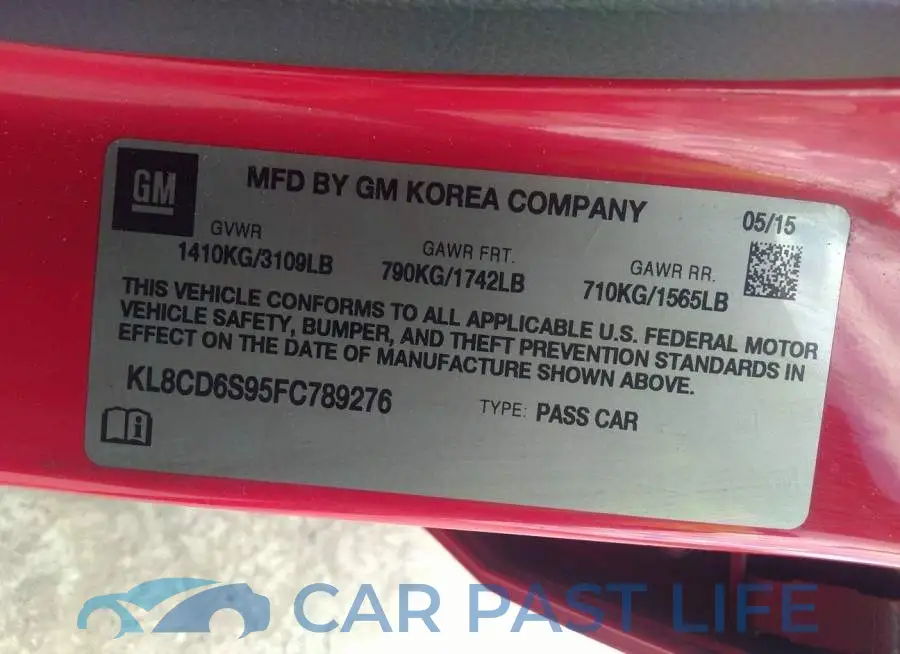 KL8CD6S95FC789276# 9