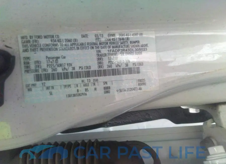 1FADP3R43DL305023# 9