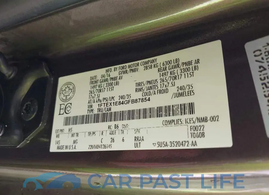 1FTEX1E84GFB87854# 9