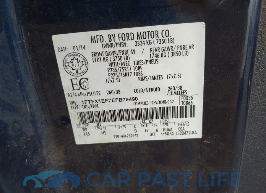 1FTFX1EF7EFB79490# 9