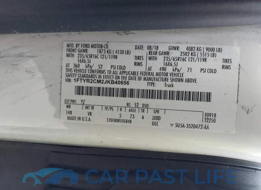 1FTYR2CM2JKB40656# 9