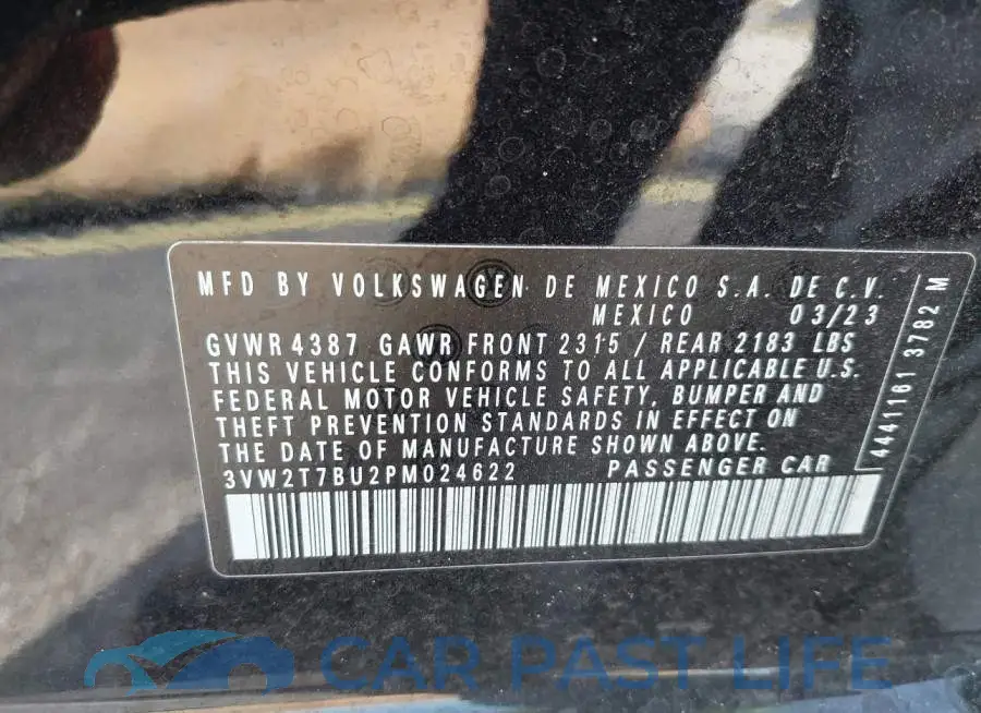 3VW2T7BU2PM024622# 9