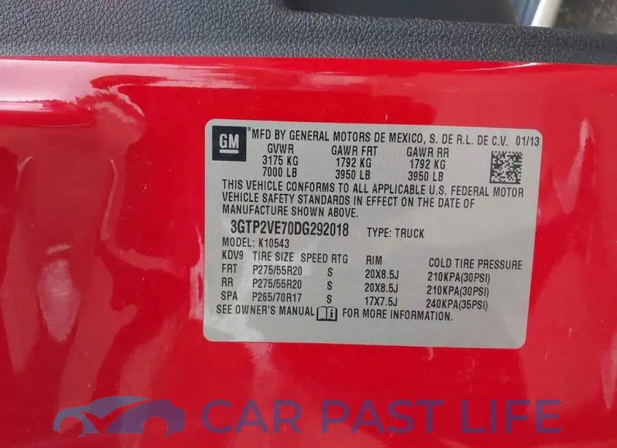 3GTP2VE70DG292018# 9