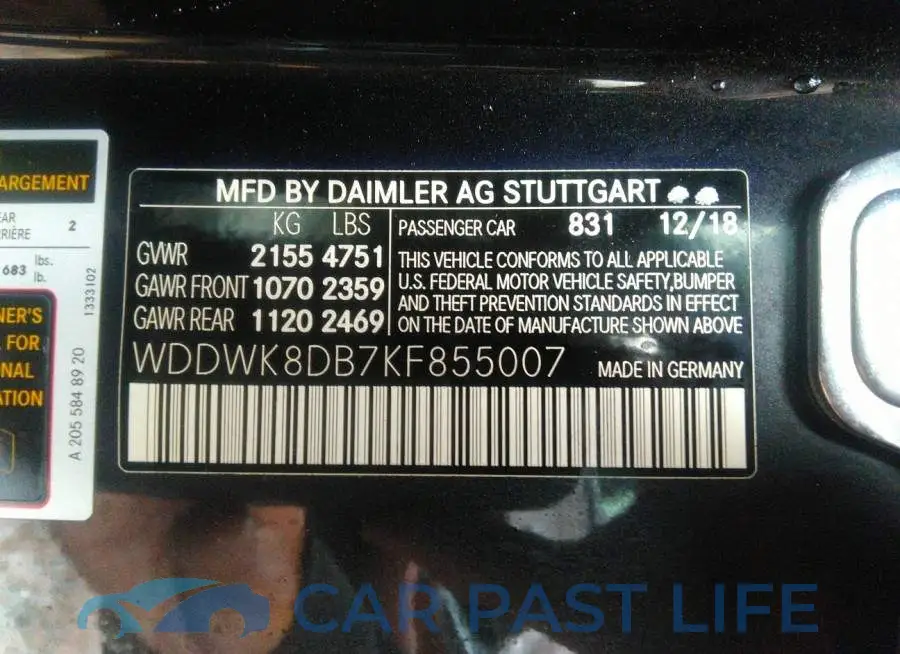 WDDWK8DB7KF855007# 9