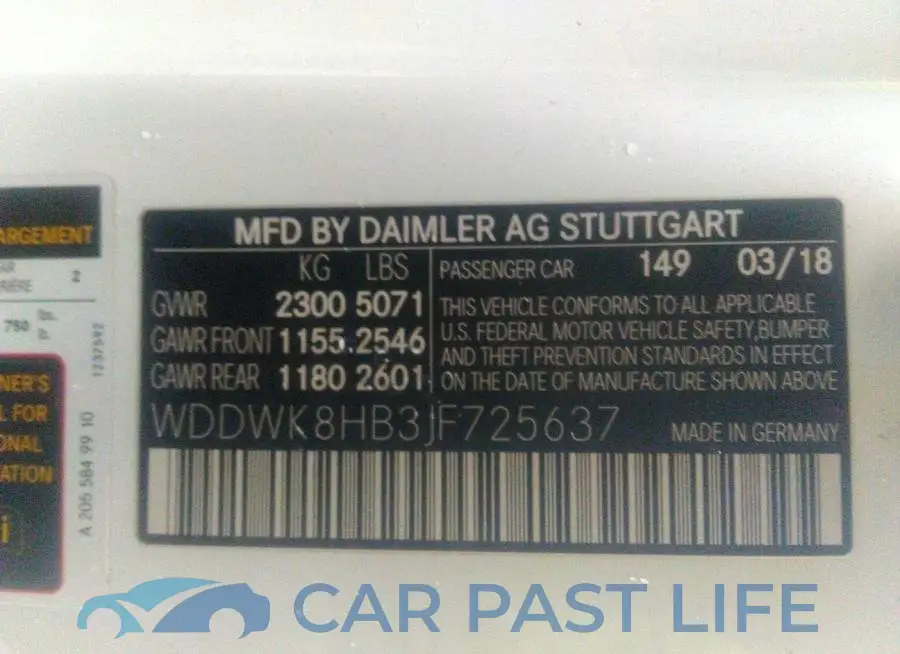 WDDWK8HB3JF725637# 9