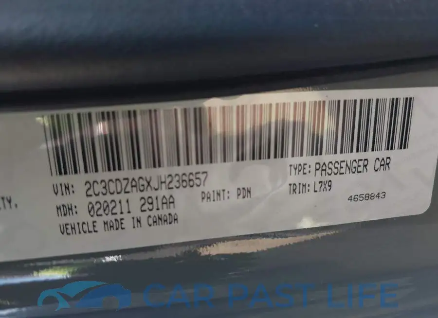 2C3CDZAGXJH236657# 9