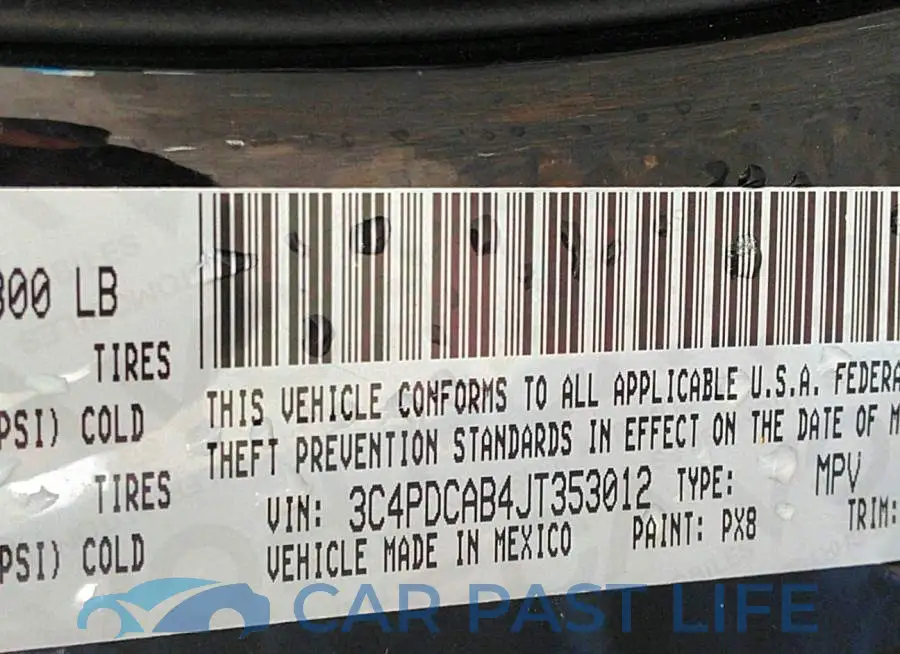 3C4PDCAB4JT353012# 9