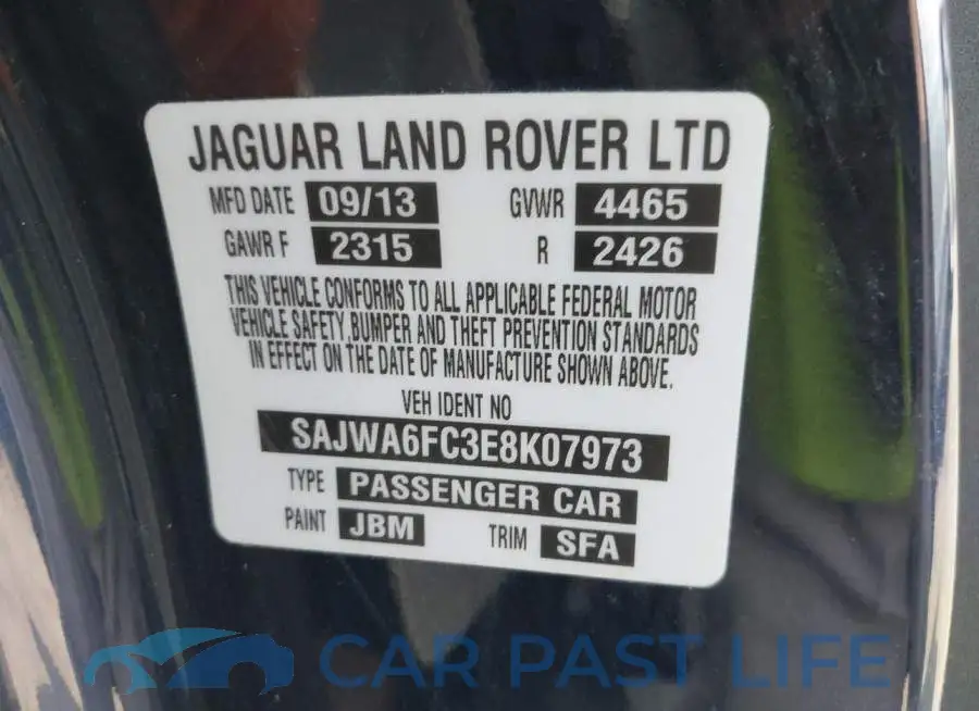 SAJWA6FC3E8K07973# 9