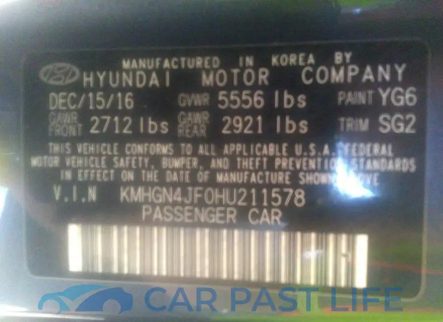 KMHGN4JF0HU211578# 9