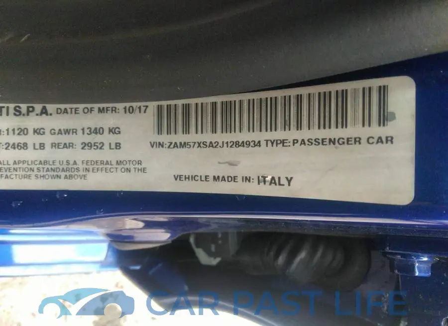 ZAM57XSA2J1284934# 9