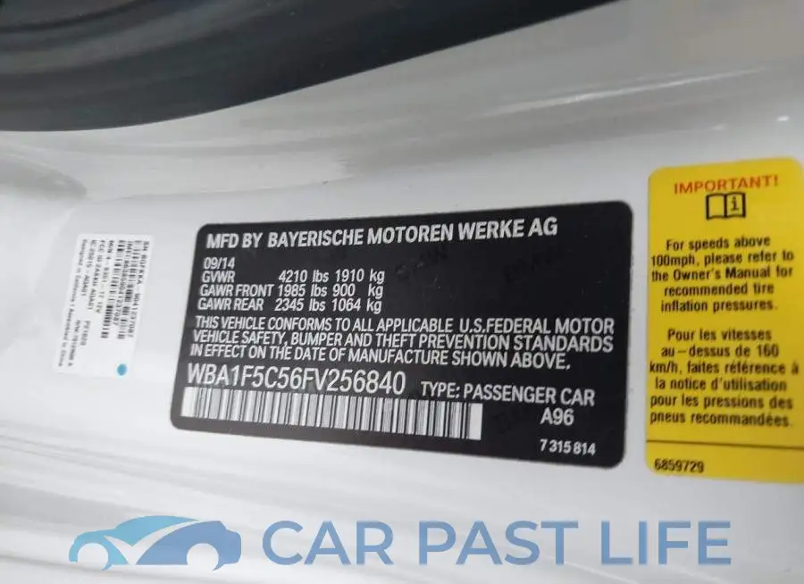 WBA1F5C56FV256840# 9