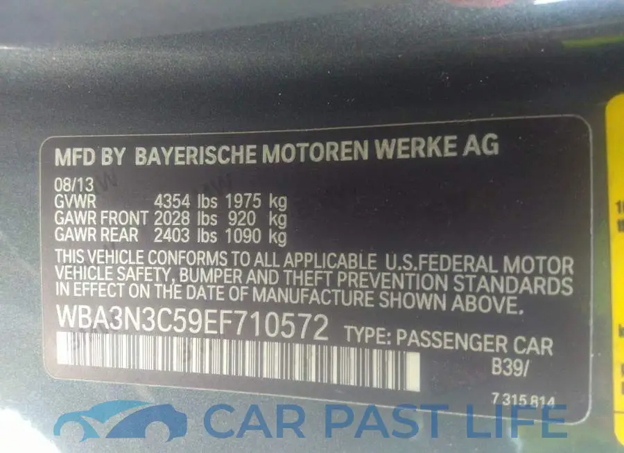 WBA3N3C59EF710572# 9