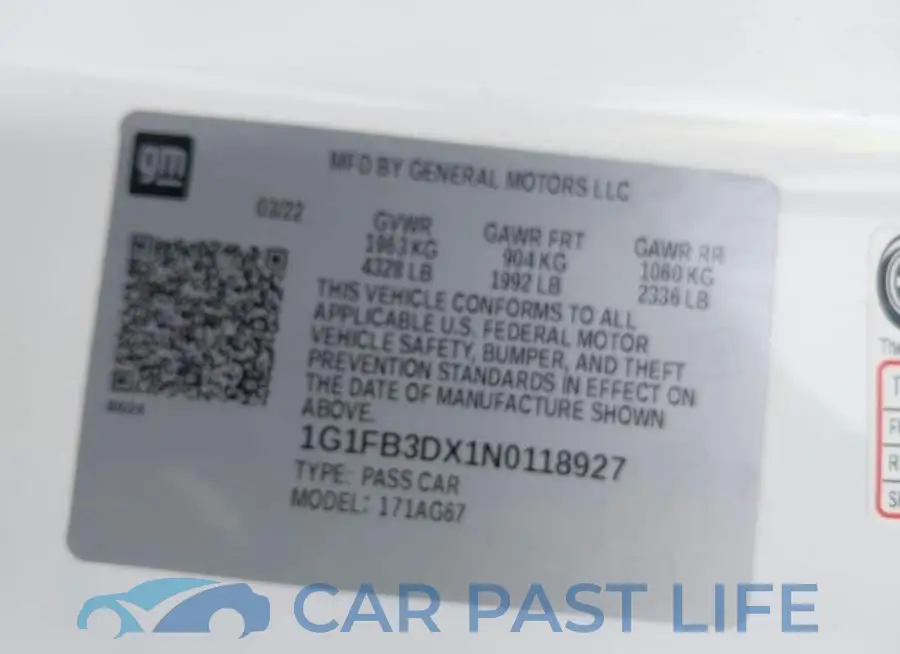 1G1FB3DX1N0118927# 9