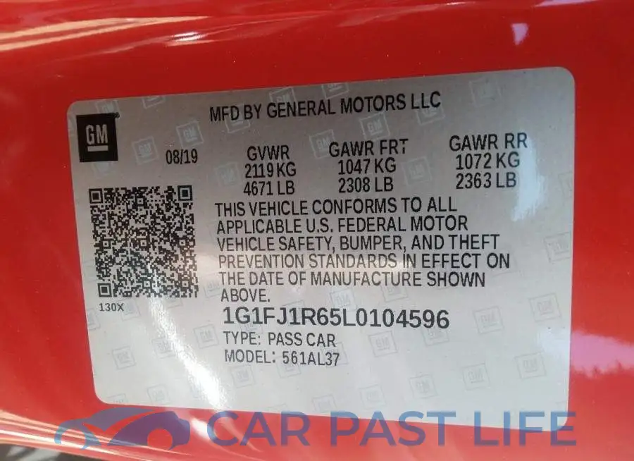 1G1FJ1R65L0104596# 9