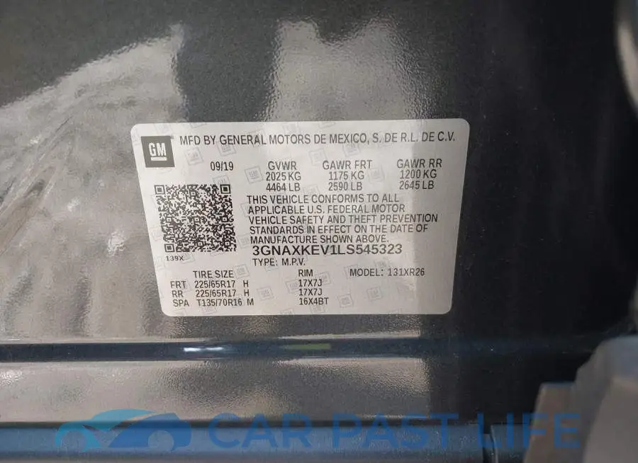 3GNAXKEV1LS545323# 9