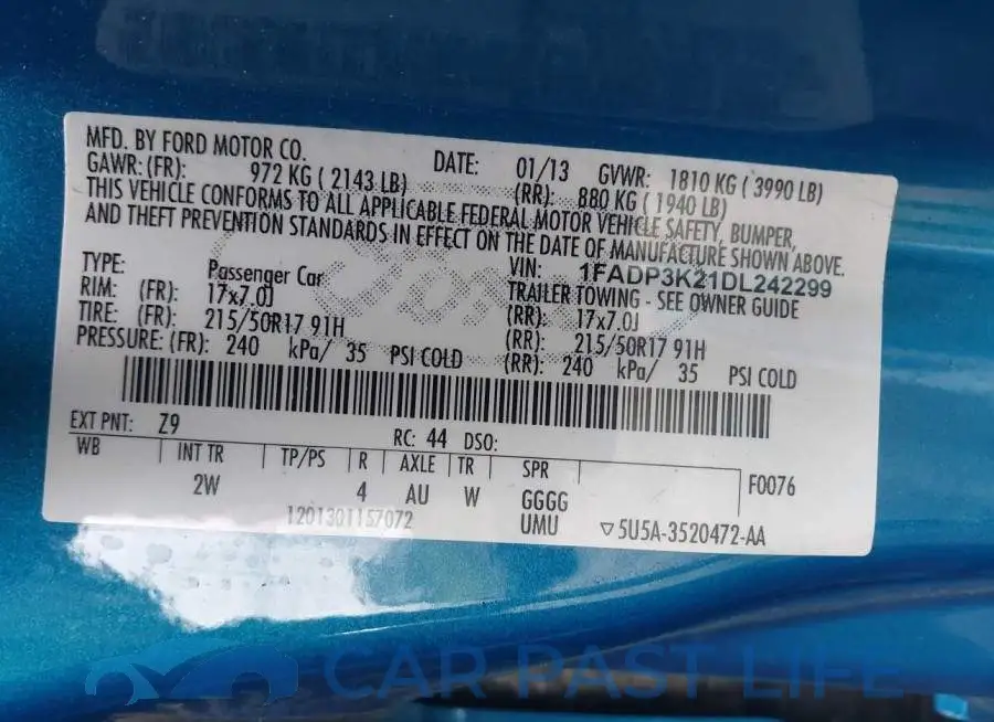 1FADP3K21DL242299# 9