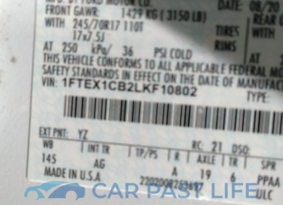 1FTEX1CB2LKF10802# 9