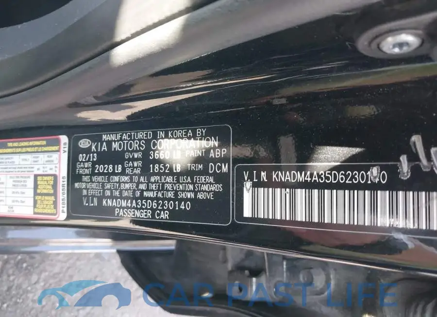 KNADM4A35D6230140# 9