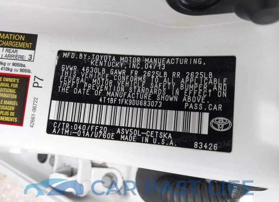 4T1BF1FK9DU683073# 9