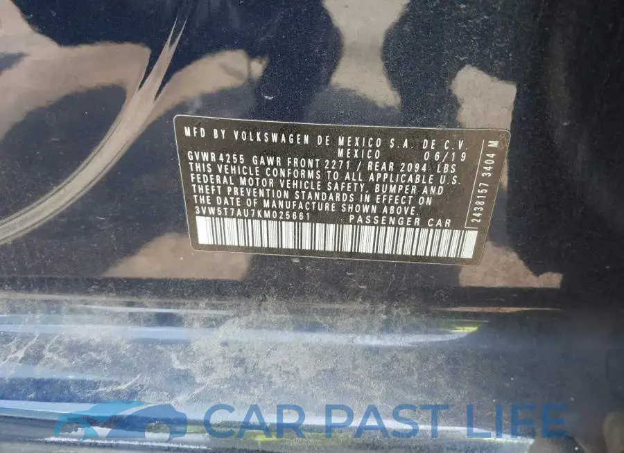 3VW5T7AU7KM025661# 9