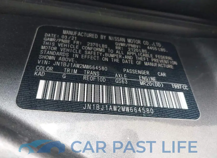 JN1BJ1AW2MW664580# 9