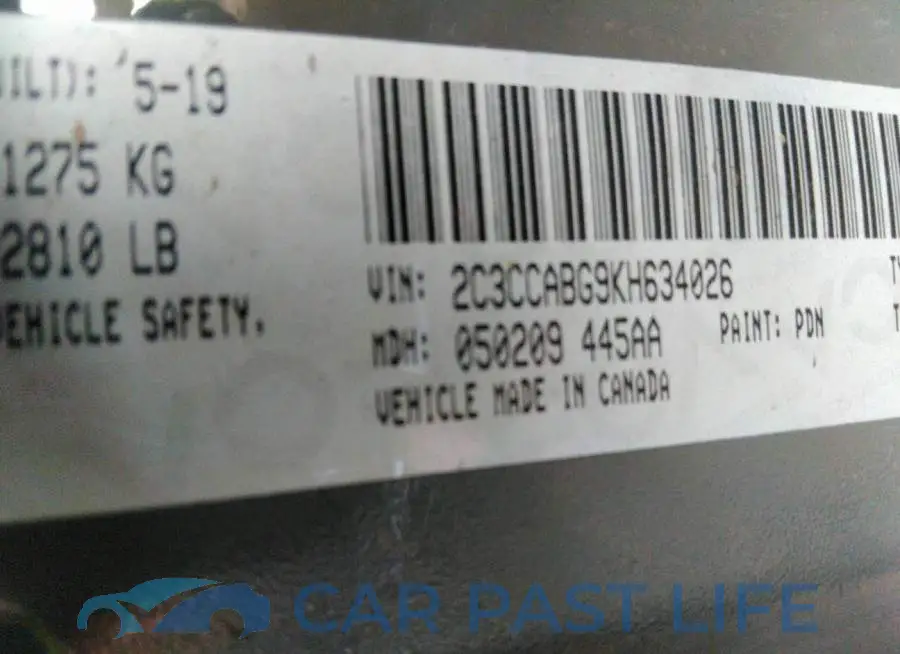 2C3CCABG9KH634026# 9