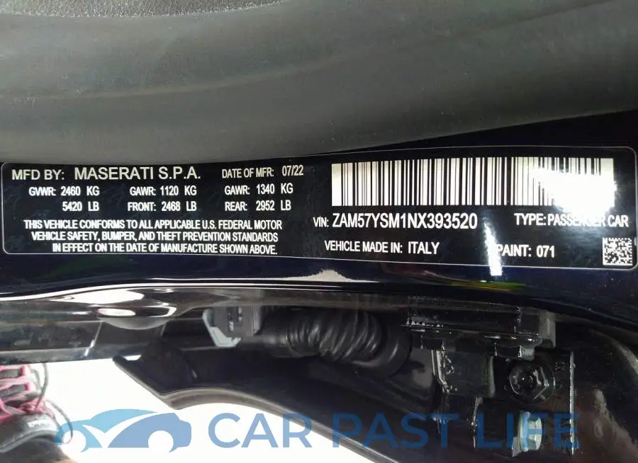 ZAM57YSM1NX393520# 9