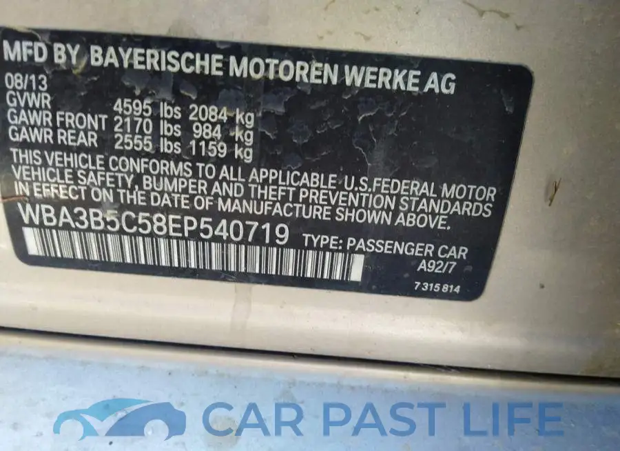 WBA3B5C58EP540719# 9