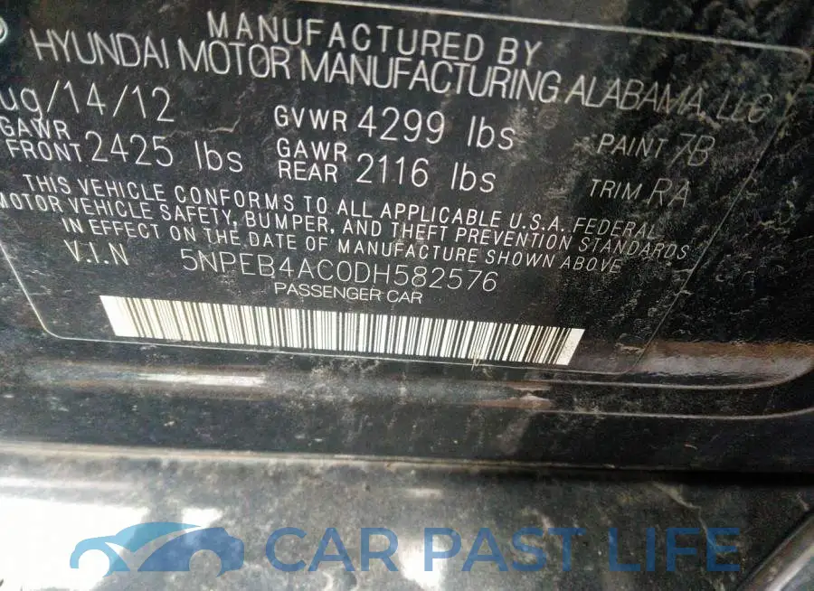 5NPEB4AC0DH582576# 9