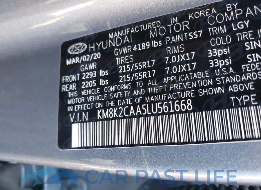 KM8K2CAA5LU561668# 9
