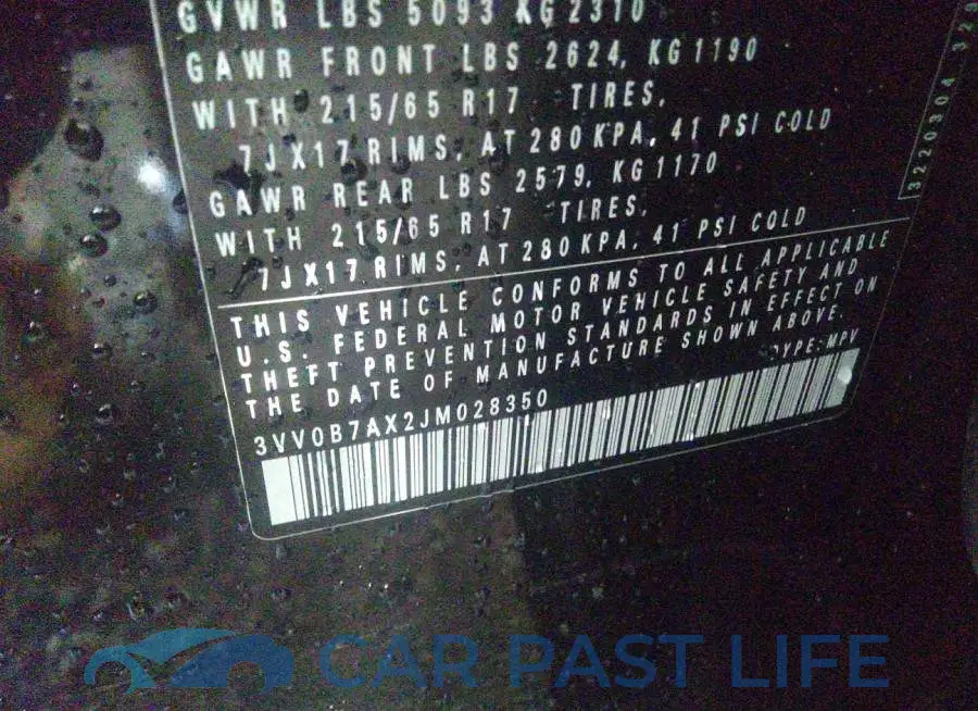 3VV0B7AX2JM028350# 9