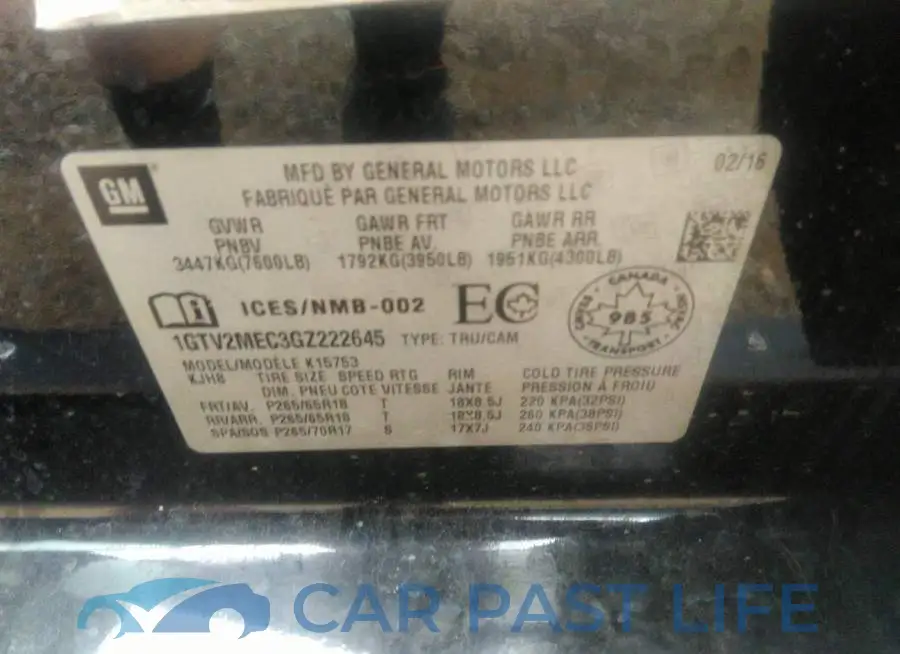 1GTV2MEC3GZ222645# 9