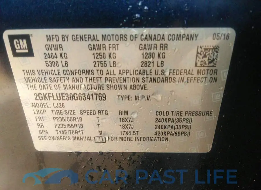 2GKFLUE30G6341769# 9