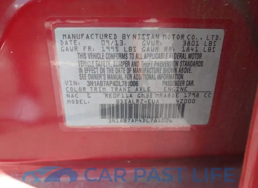 3N1AB7AP4DL781006# 9