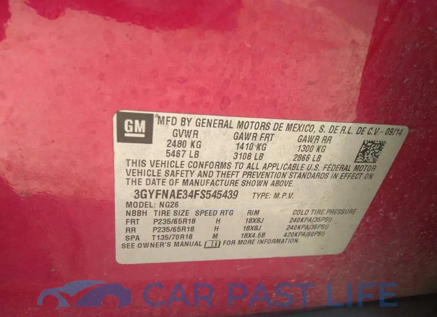 3GYFNAE34FS545439# 9
