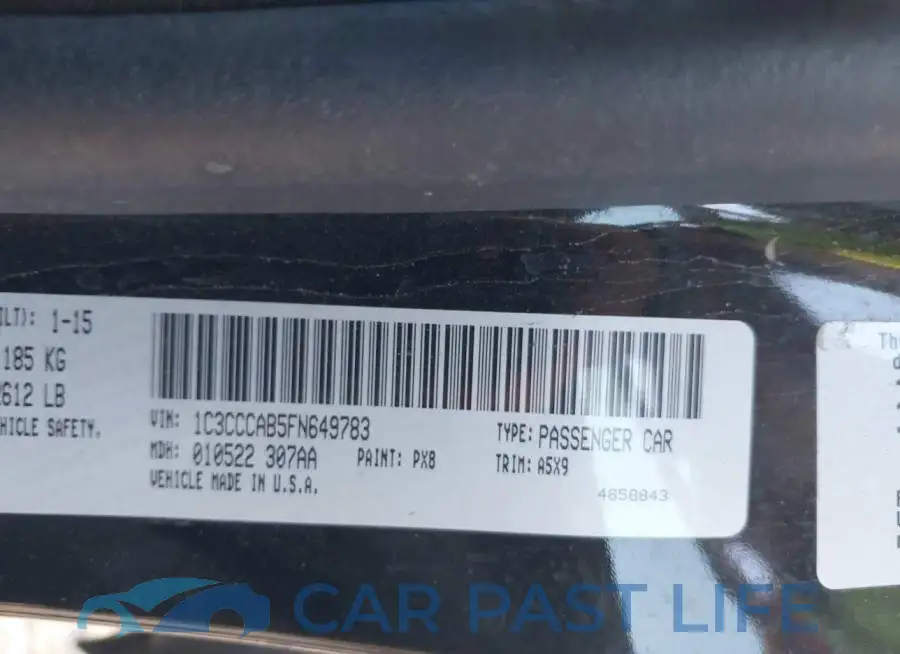 1C3CCCAB5FN649783# 9