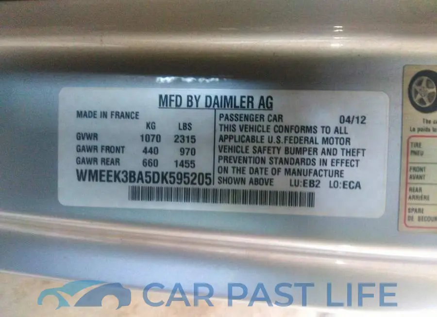 WMEEK3BA5DK595205# 9