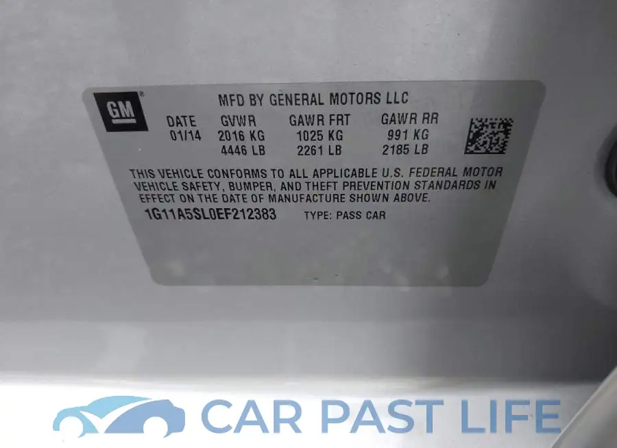 1G11A5SL0EF212383# 9