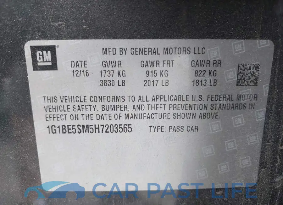 1G1BE5SM5H7203565# 9