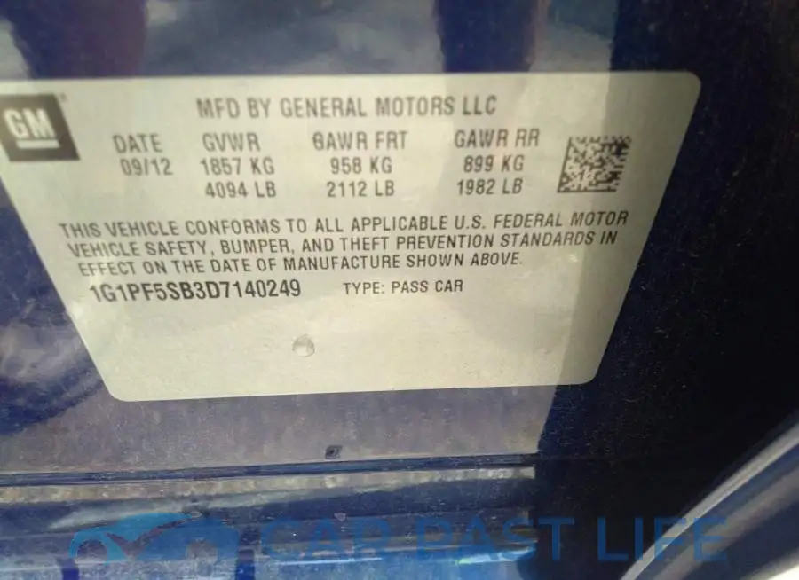 1G1PF5SB3D7140249# 9
