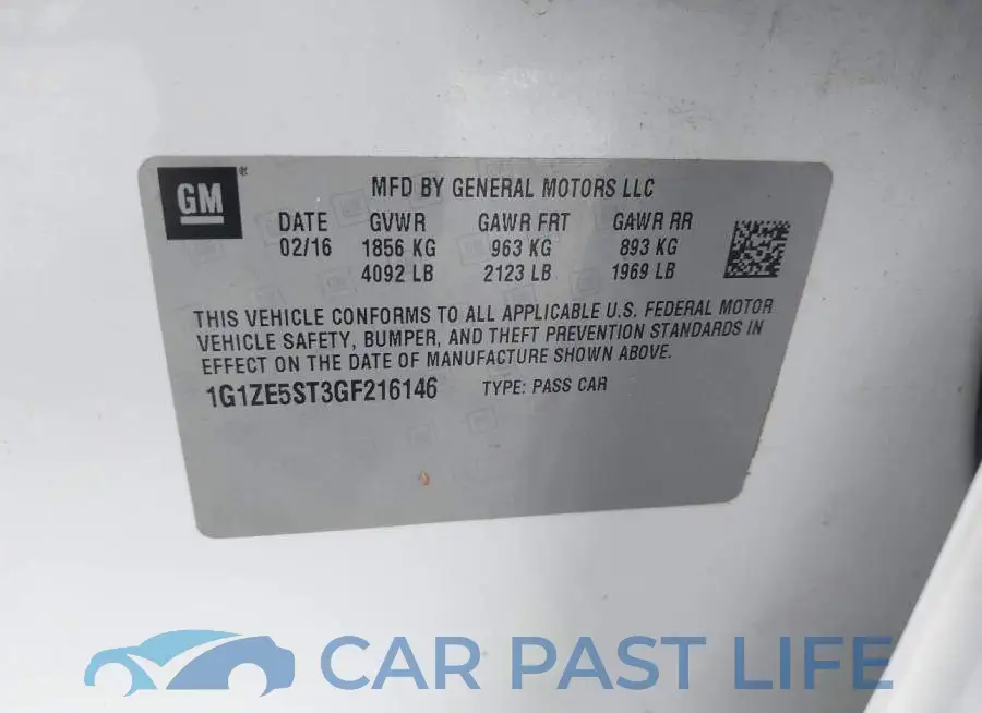 1G1ZE5ST3GF216146# 9