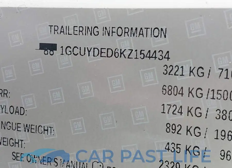 1GCUYDED6KZ154434# 9