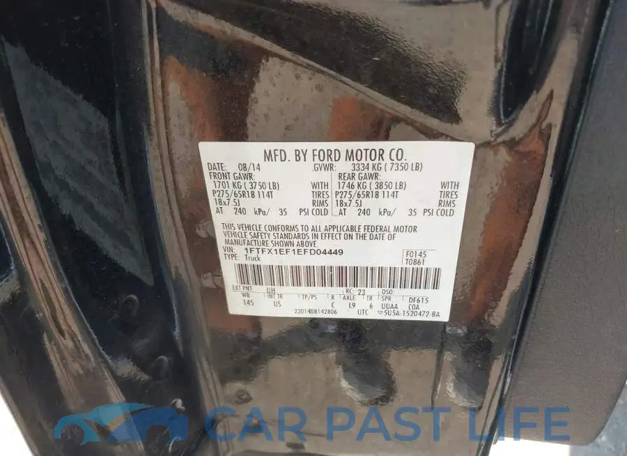 1FTFX1EF1EFD04449# 9