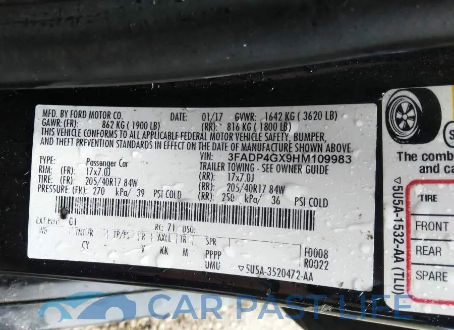 3FADP4GX9HM109983# 9