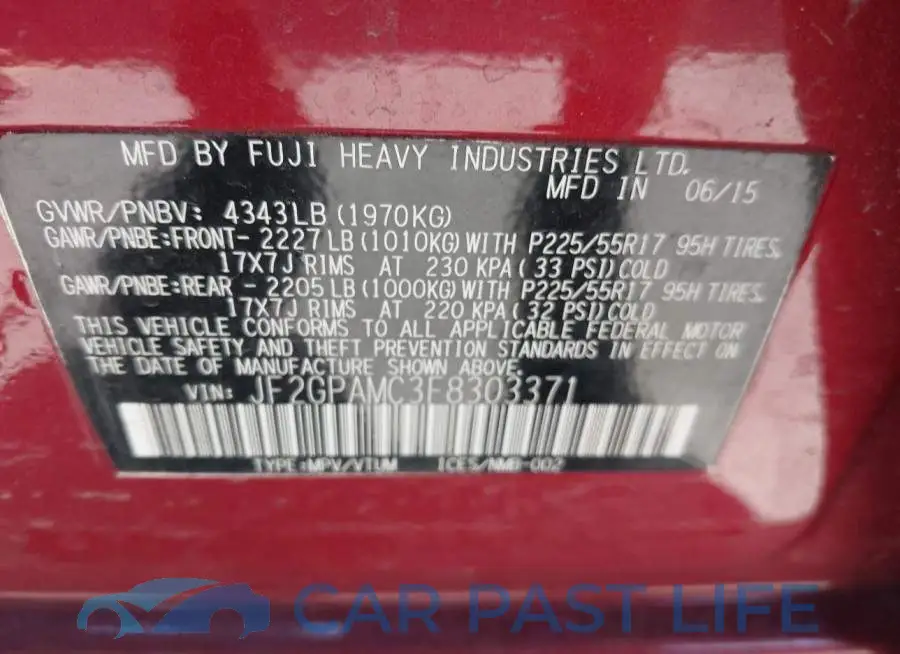 JF2GPAKC7HH248770# 9