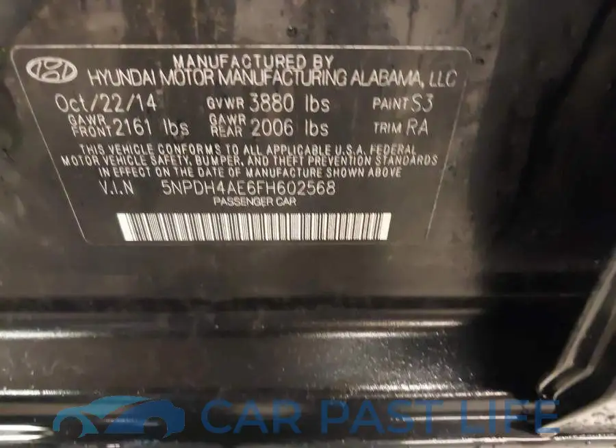 5NPDH4AE6FH602568# 9