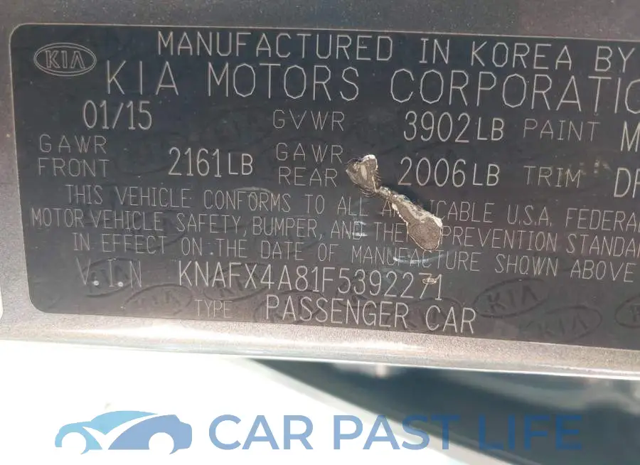 KNAFX4A81F5392271# 9
