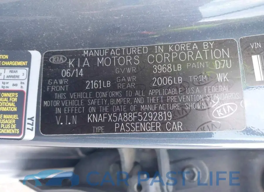 KNAFX5A88F5292819# 9