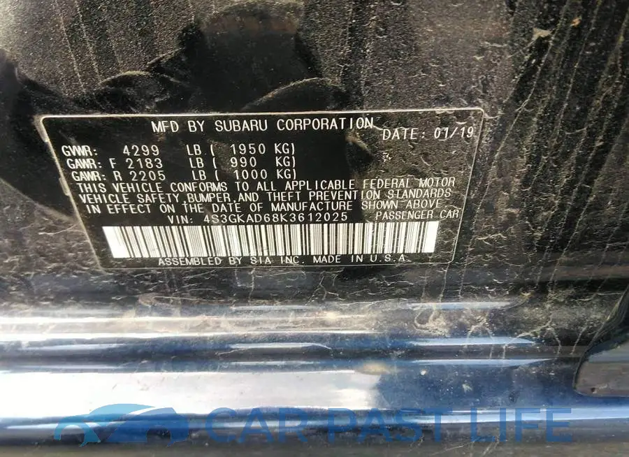 4S3GKAD68K3612025# 9