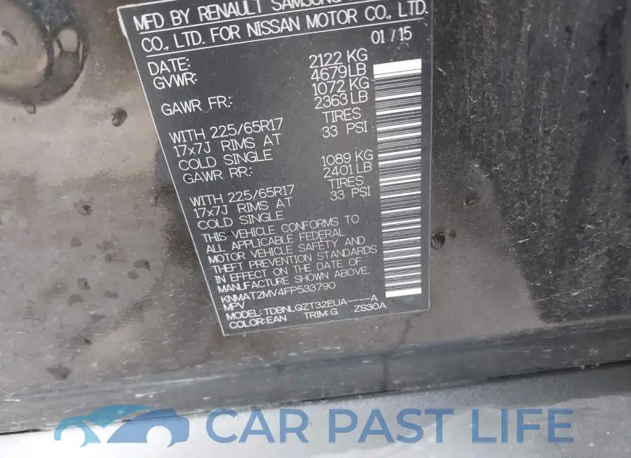 KNMAT2MV4FP533790# 9